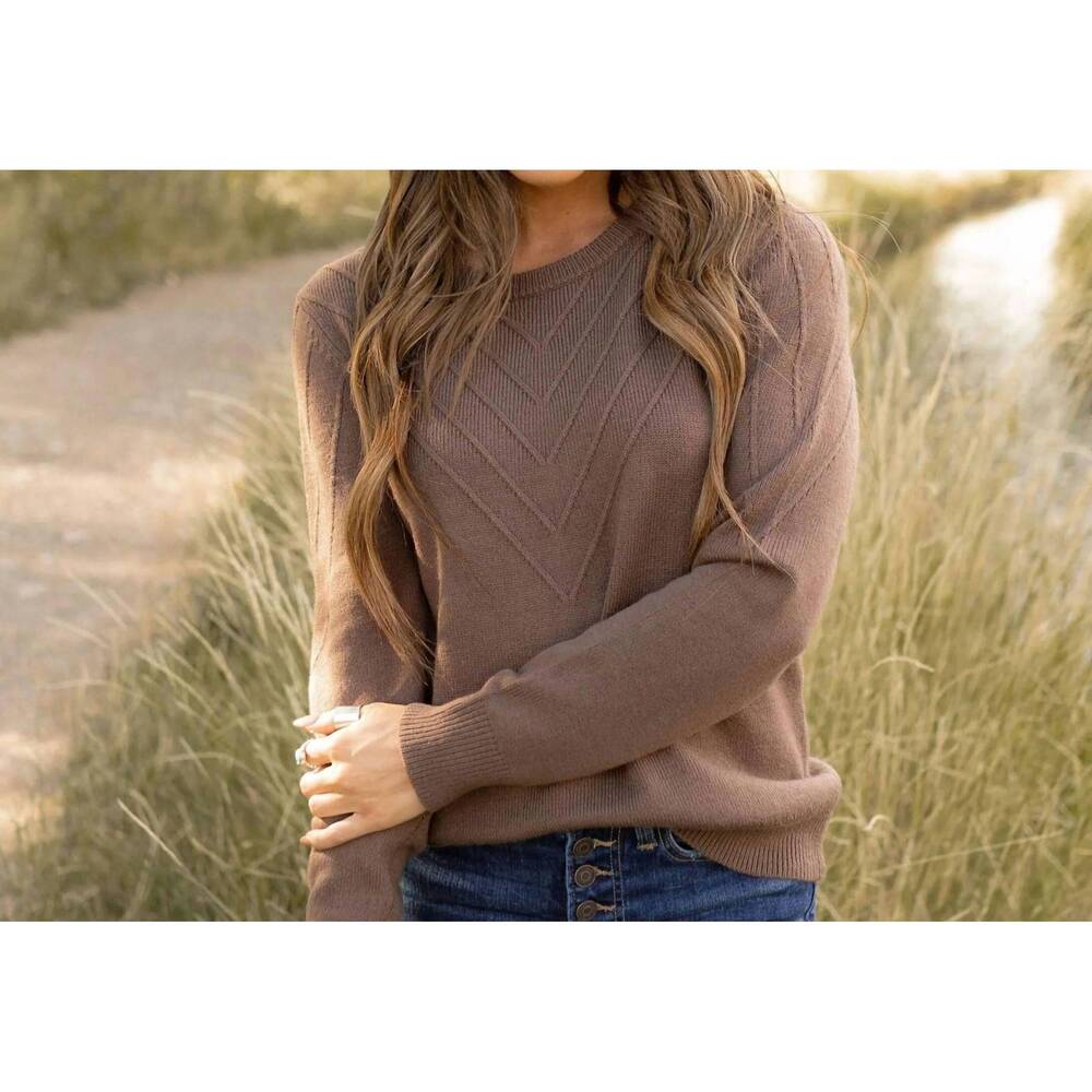 NEW INDIE & CO i believe this sweater in brown